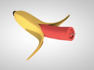 3D banana firecracker cracker fireworks model