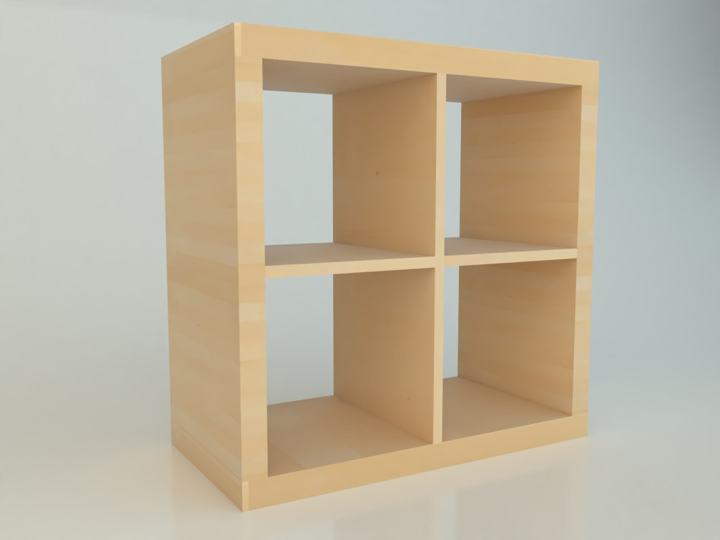 Simple ikea kallax 2x2 3D model TurboSquid 1523783