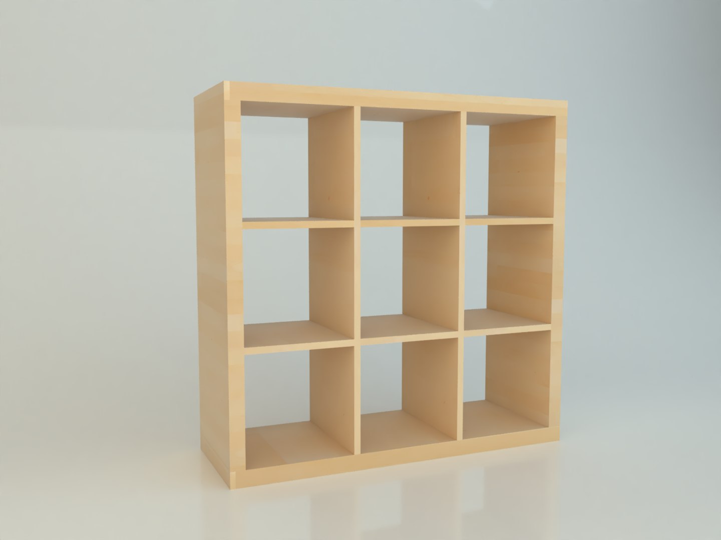 Simple ikea kallax 3x3 3D TurboSquid 1523775