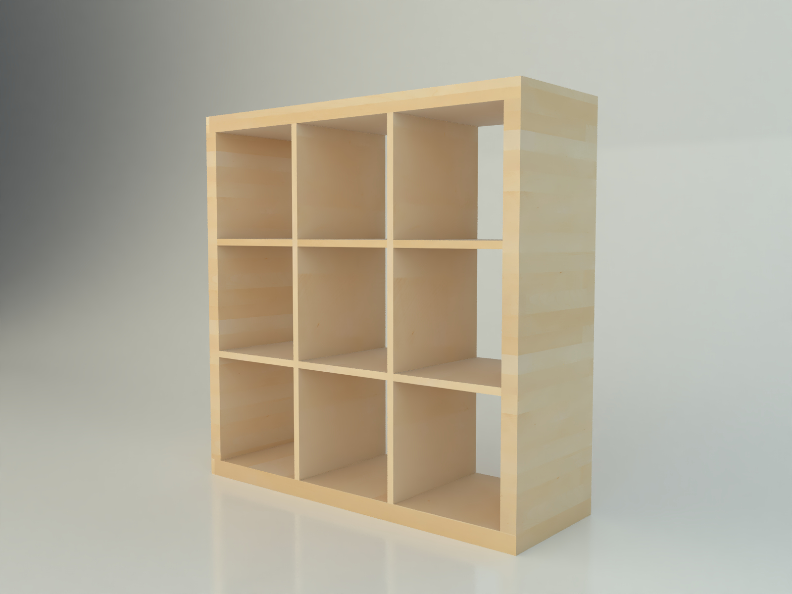 modèle 3D de Dimensions réalistes IKEA KALLAX 3x3 TurboSquid 1523775