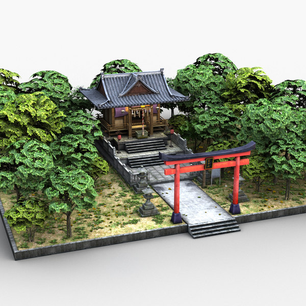 obj神社模型