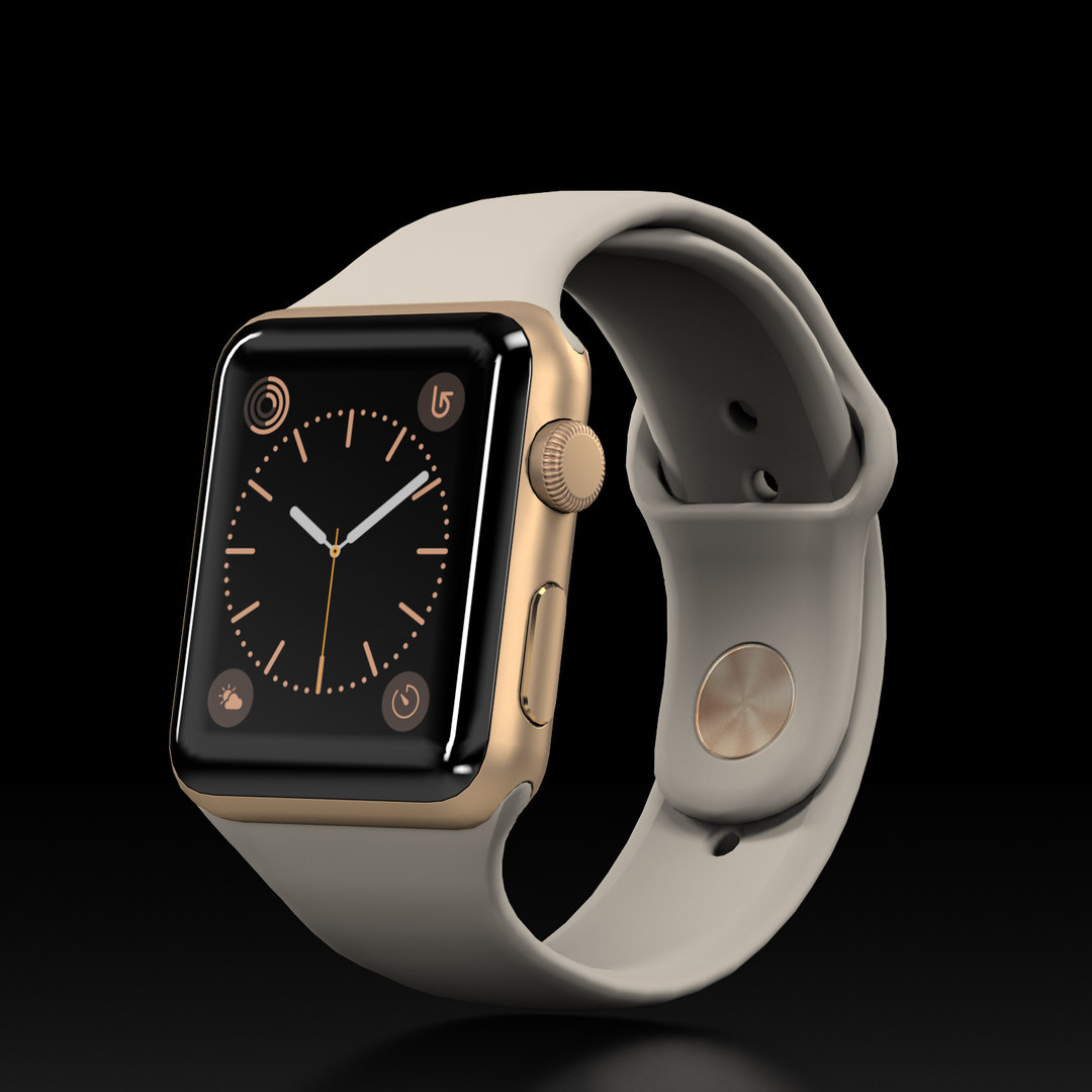 Apple watch gold aluminum 3D - TurboSquid 1523916