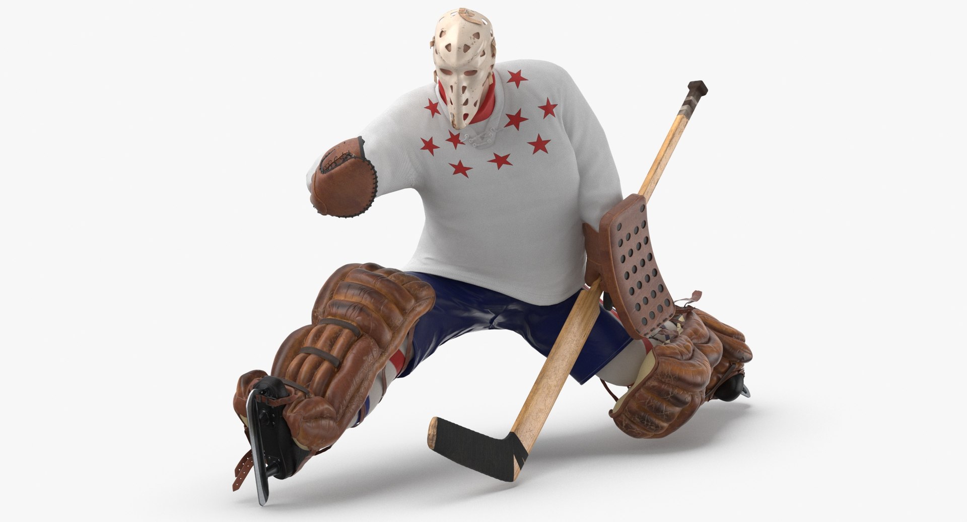 Ice hockey goalie catching 3D model TurboSquid 1524071