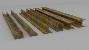 3D model steel beam sets