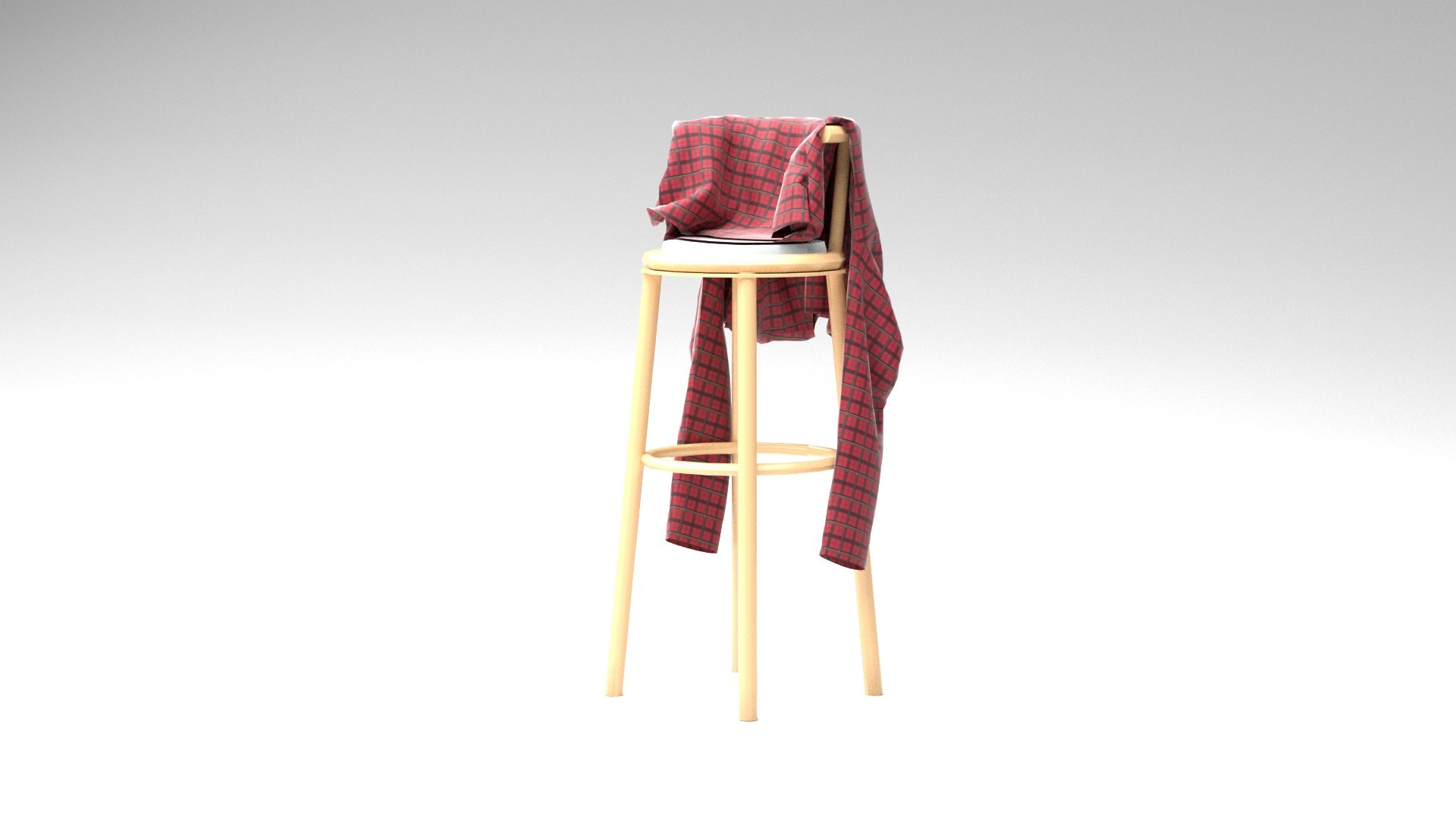 3D Clothes on Chair Asset Modelo 3D TurboSquid 1524641