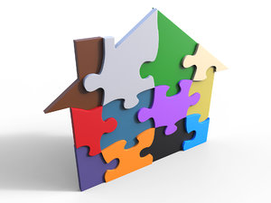 house puzzle 3D model