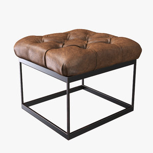 tufted leather metal 3D model