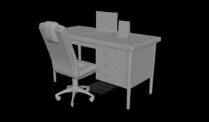 3D desk chair