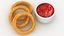 3D realistic onion ring tomato