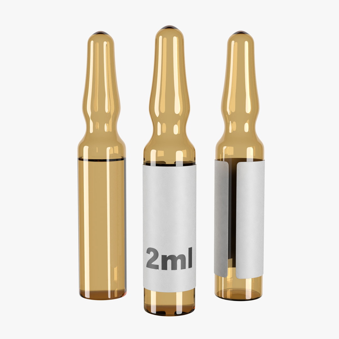 3D ampoule 2ml model TurboSquid 1525367