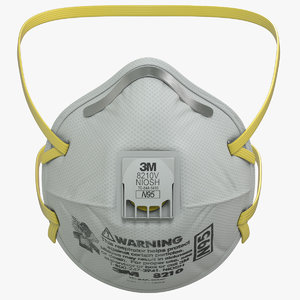 n95 particulate respirator mask 3D model