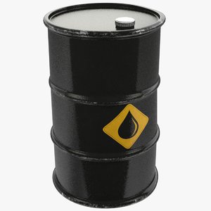 3D model oil barrel