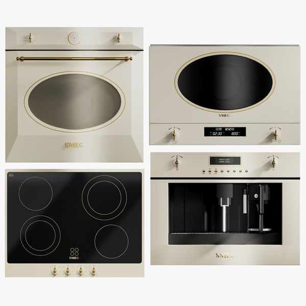 realistic kitchen appliances microwave oven 3D model