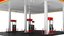 3D real gas station buildings
