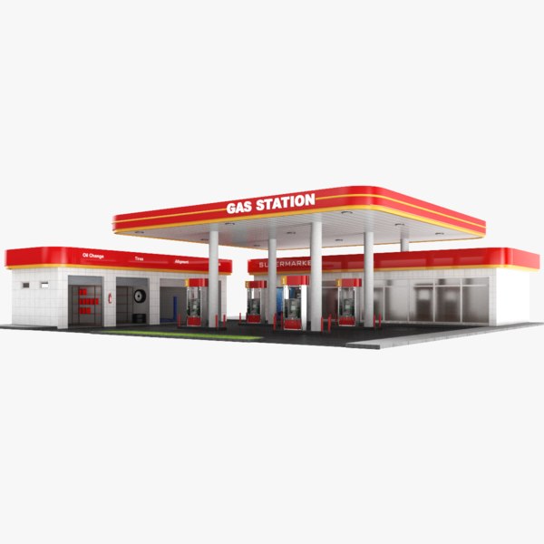 3D real gas station