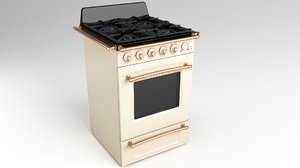 gas range cooker 3D model
