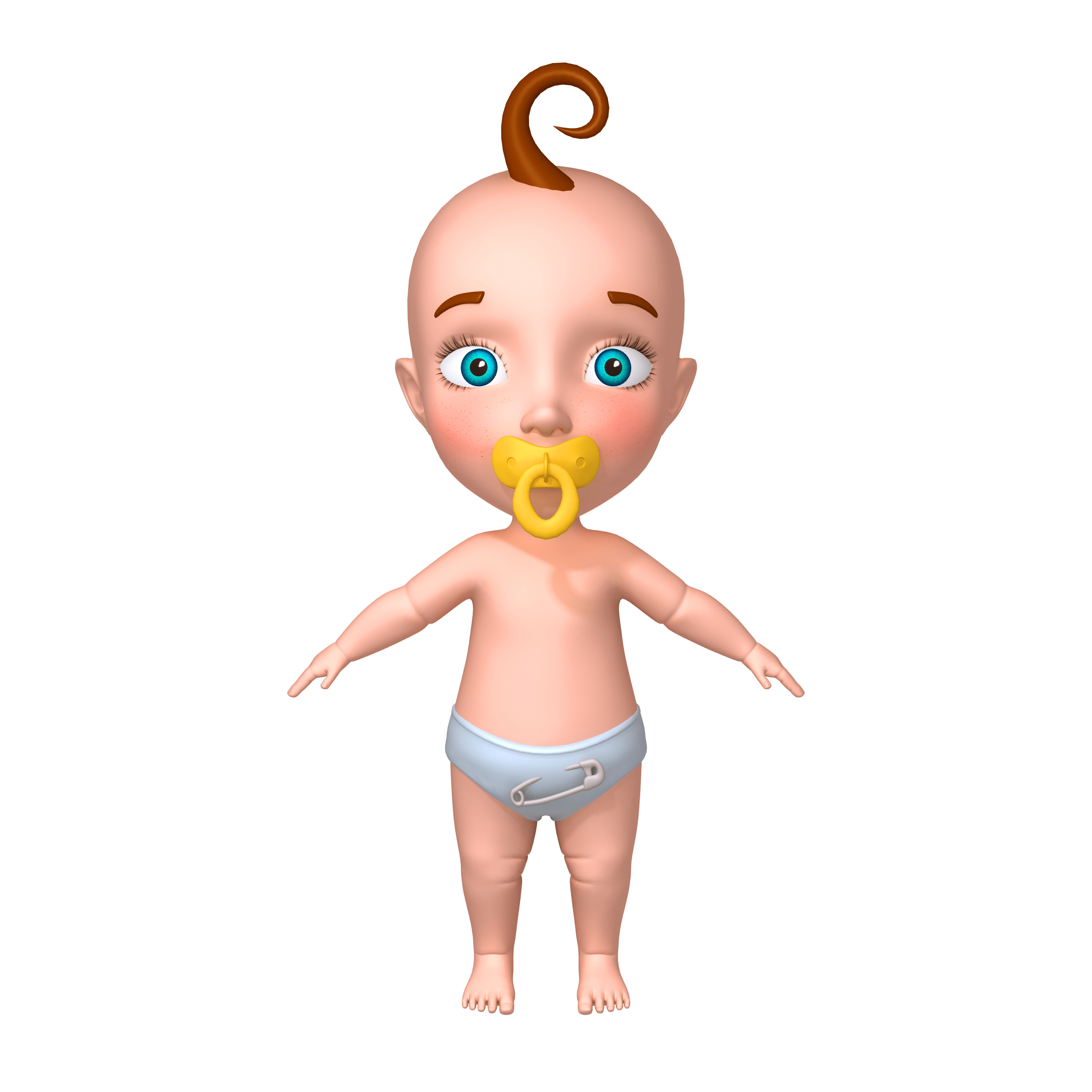 baby cartoon3d模型