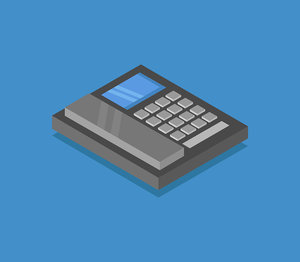 isometric business phone