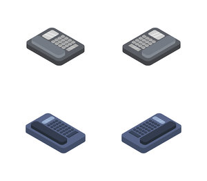 isometric business phone