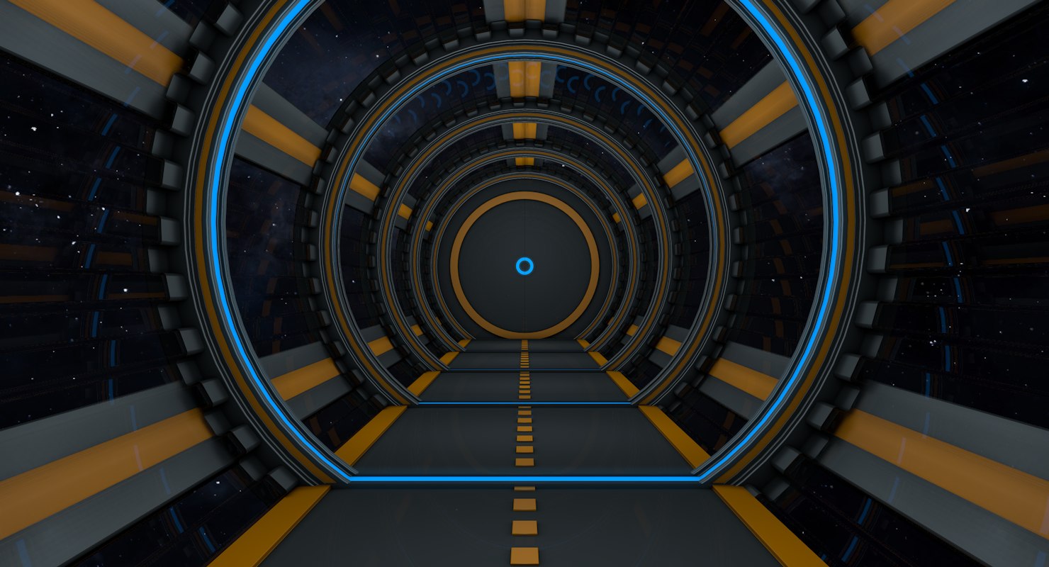 3D sci fi tunnel model TurboSquid 1527105