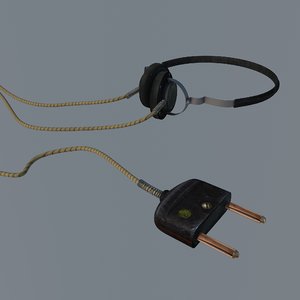 3D model headphones military