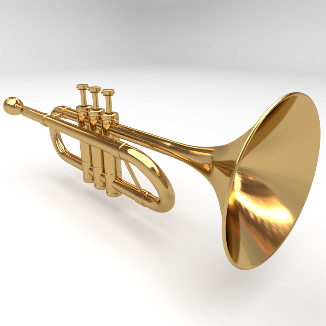 Trumpet realistic 3D model TurboSquid 1527833