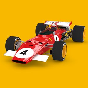 vintage formula 1 racing car 3D