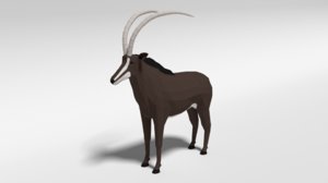 sable antelope 3D model