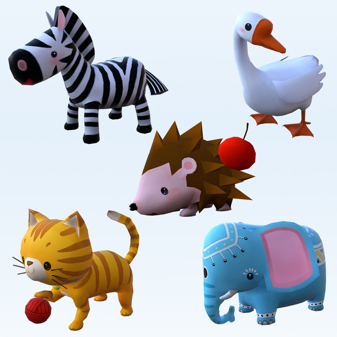 3D Cartoon Stylized Animals 01 TurboSquid 1528227
