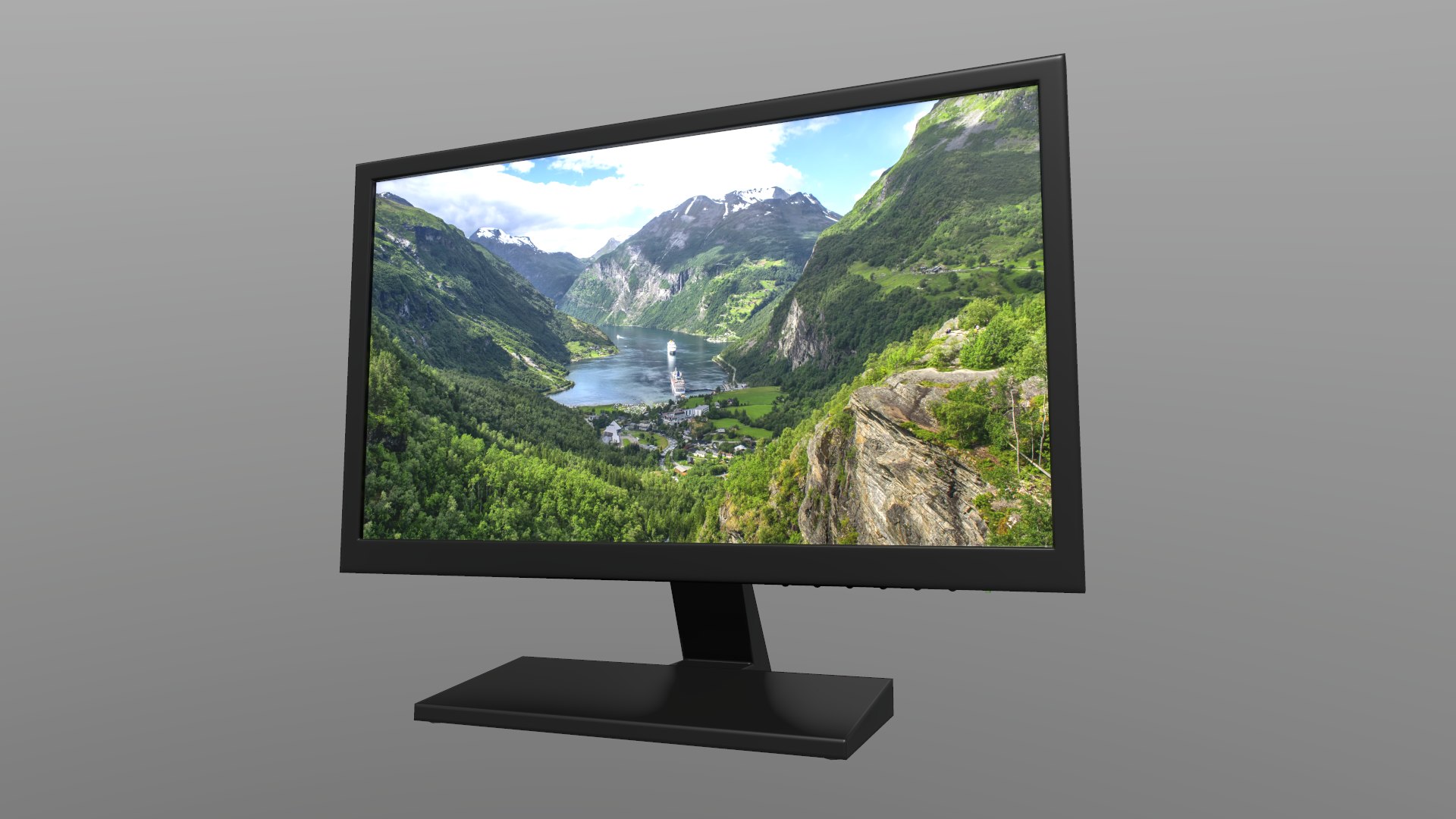 Low-poly computer monitor 3D model - TurboSquid 1528267