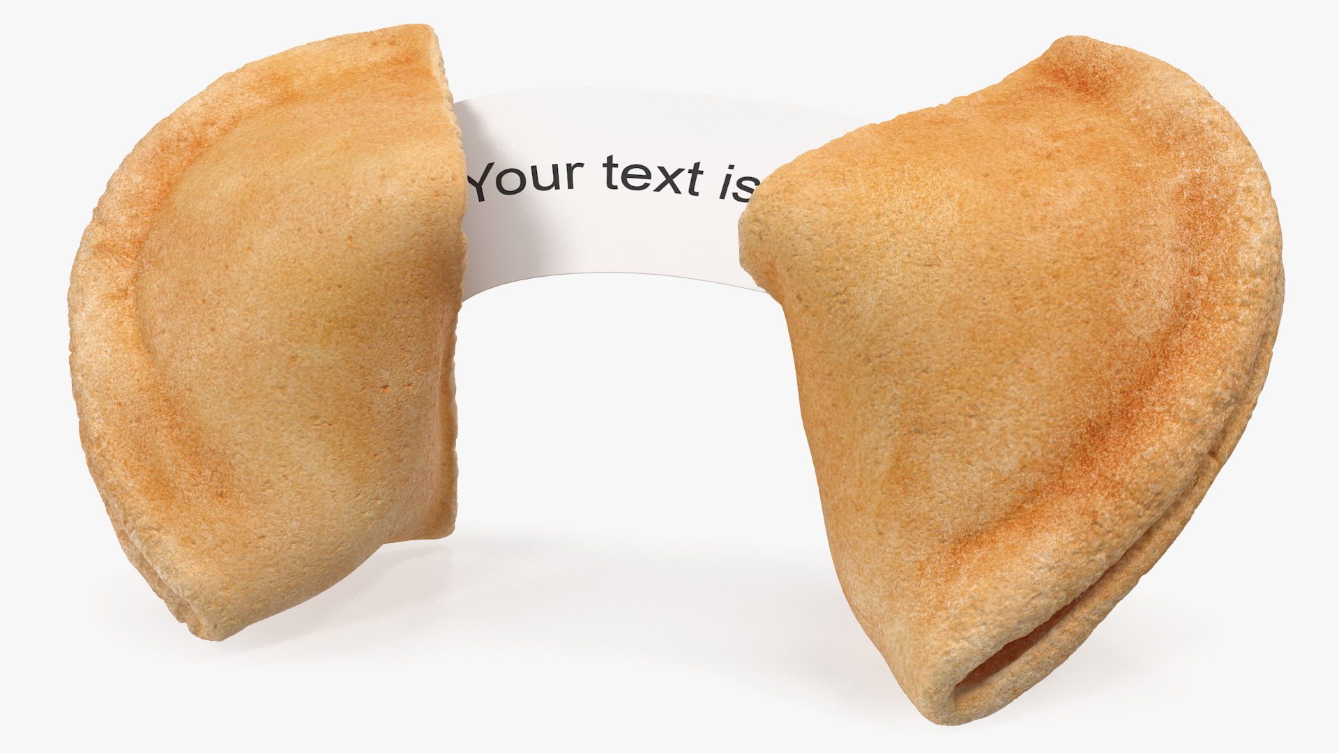 Open fortune cookie message 3D model TurboSquid 1528503