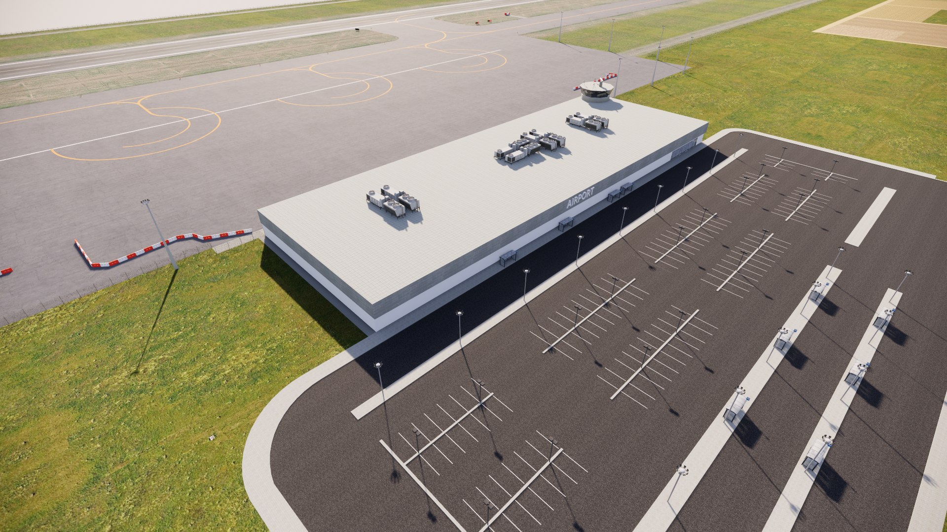 3D Airport Scene Model - TurboSquid 1528336