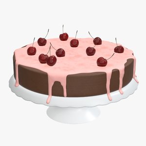 cherry cake 3D model