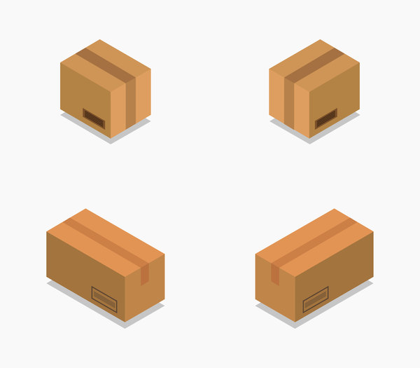Shapes Encapsulated Postscript isometric box vector