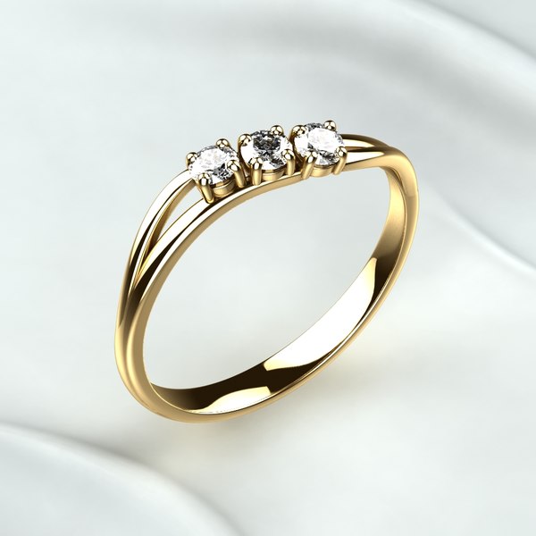 Kostenlos Goldener Ring Mit Diamanten Frei 3d Modell Turbosquid