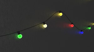 3D editable garland lights