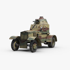 3D ww2 wz 34 armored car