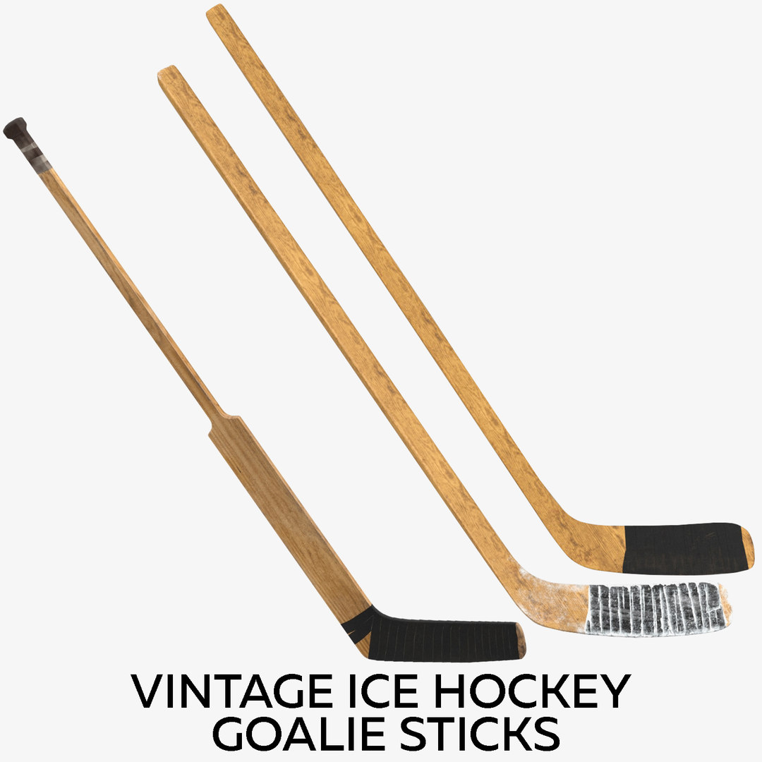 3D vintage ice hockey goalie model TurboSquid 1529354