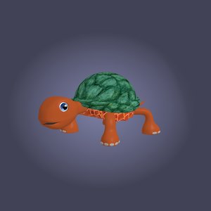 3D cartoon turtle