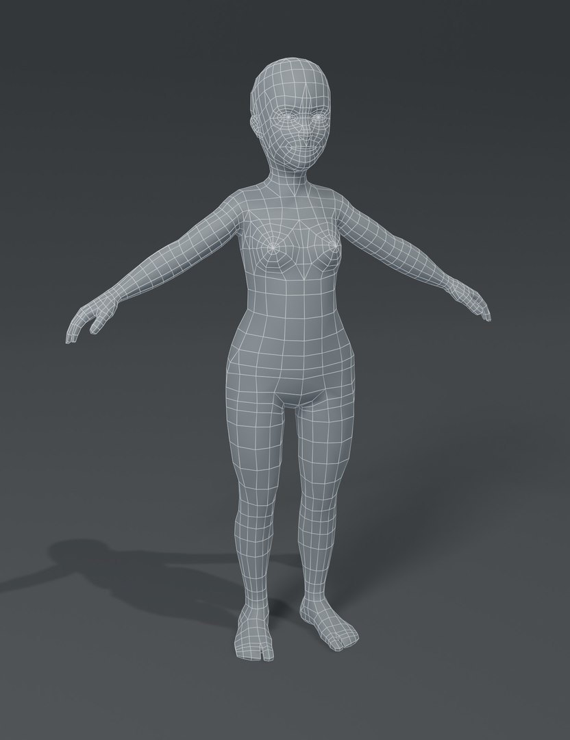 3D girl kid child body - TurboSquid 1529729