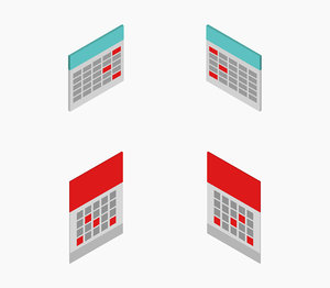 isometric calendar