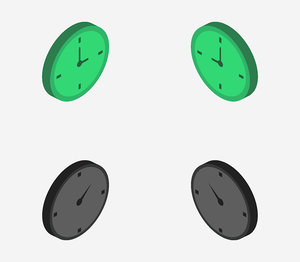 isometric clock