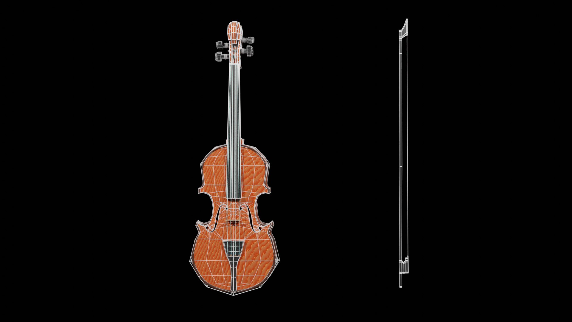 Violin bow 3D model TurboSquid 1529821