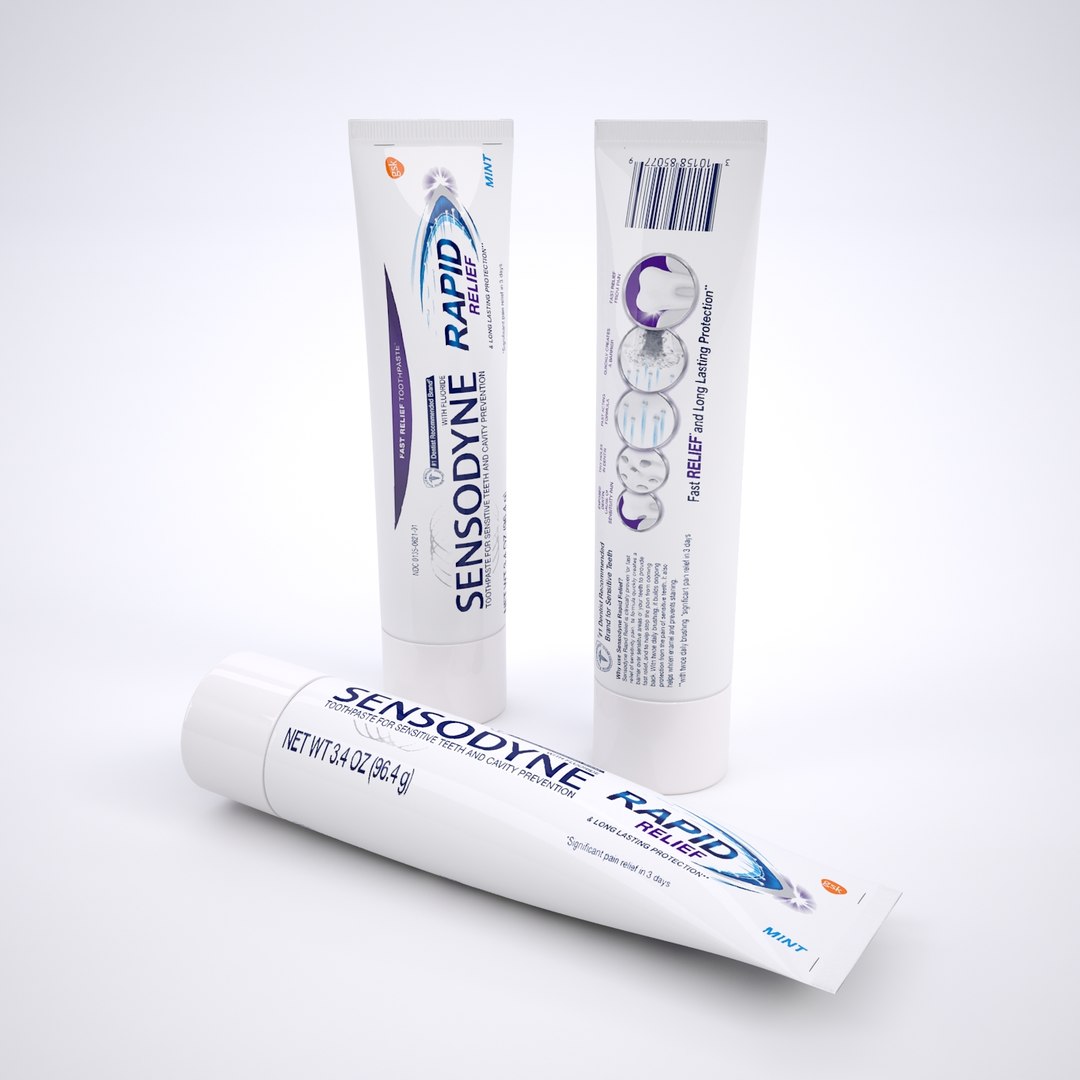 3D toothpaste paste tooth model TurboSquid 1530154