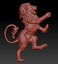 lion heraldic 3D model