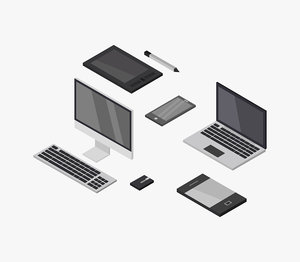 isometric digital object