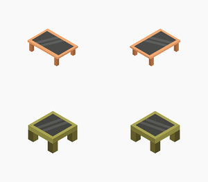 isometric coffee table