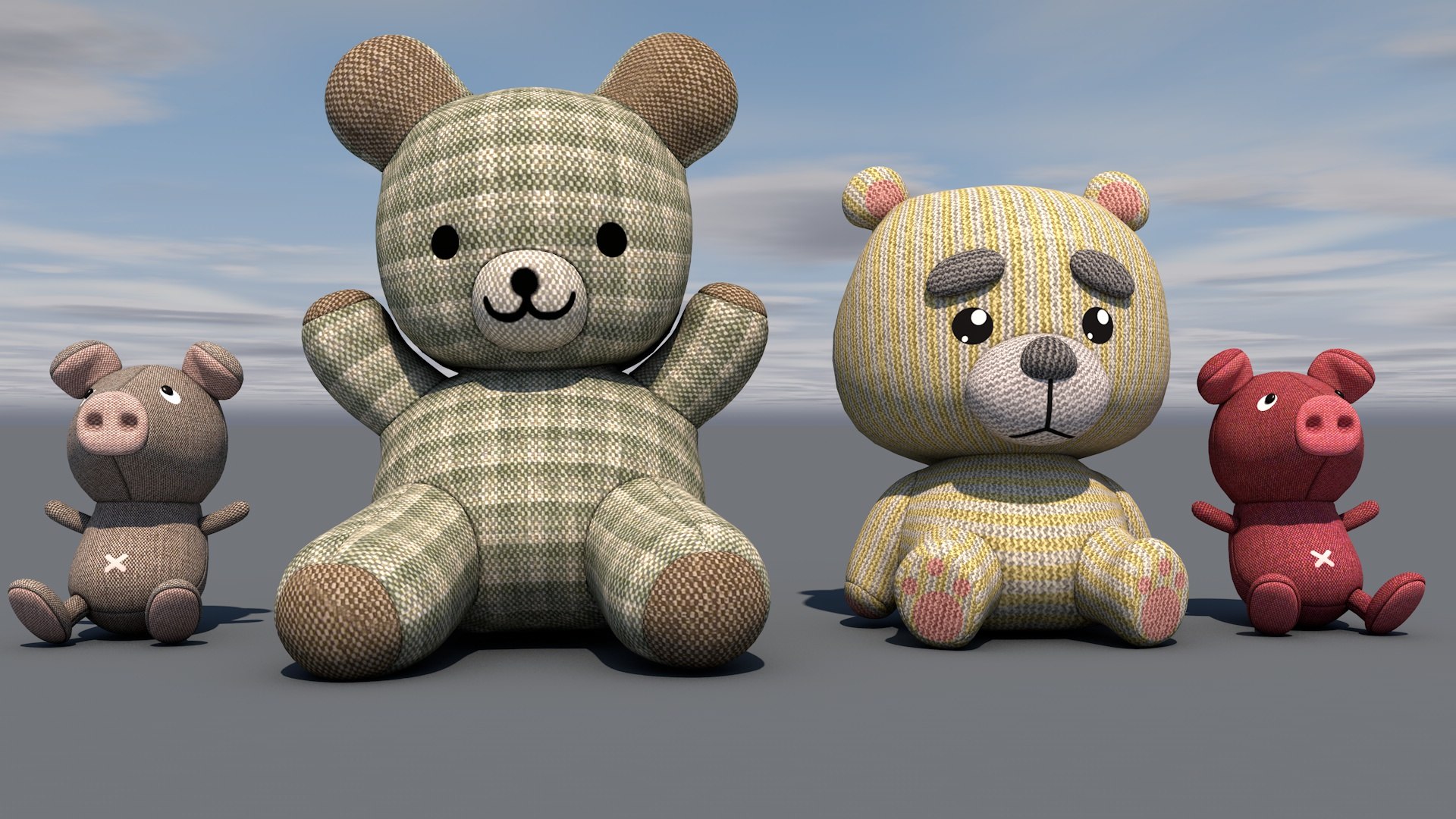 oasis teddy bear 3d