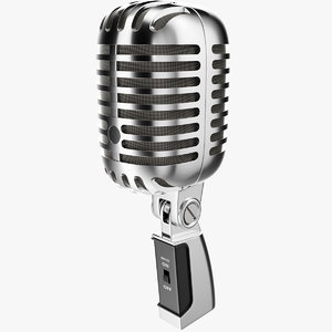 retro microphone 3D model
