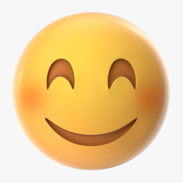 modelo 3d Sonrojado Sonriente Emoji - TurboSquid 1530693